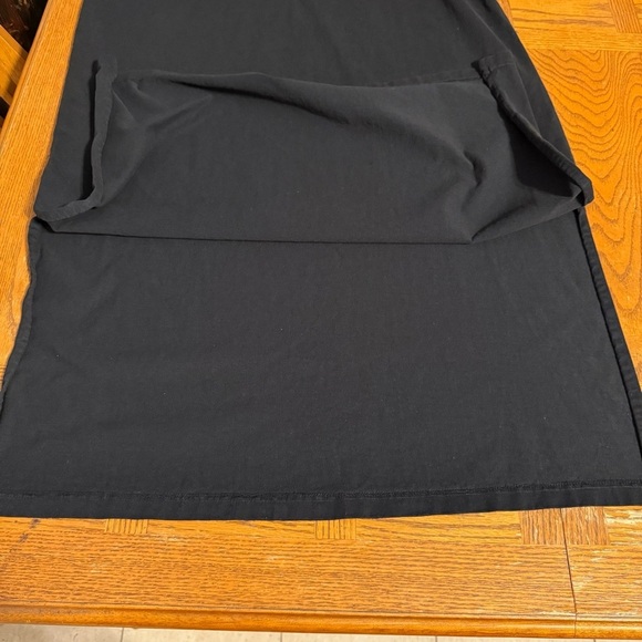 Vintage Blue Cactus Maxi Dress in Black 1X Sleeveless Boho Artwear Double Slit - Picture 10 of 16